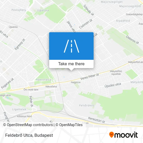 Feldebrő Utca map