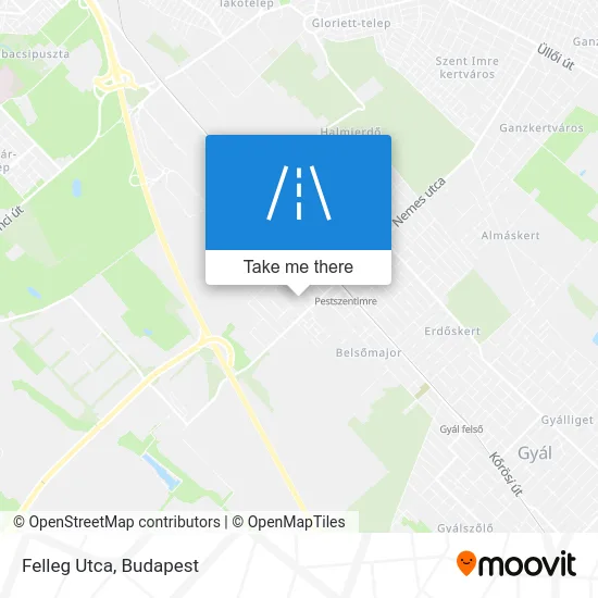 Felleg Utca map