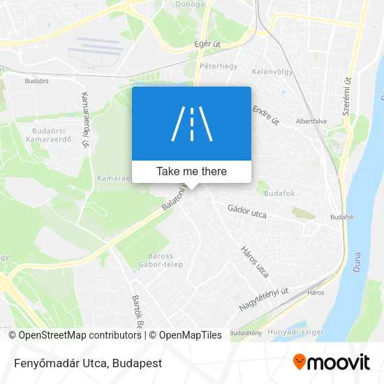 Fenyőmadár Utca map