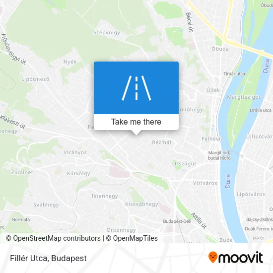 Fillér Utca map