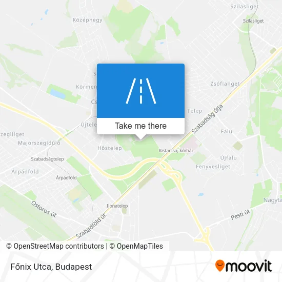Főnix Utca map