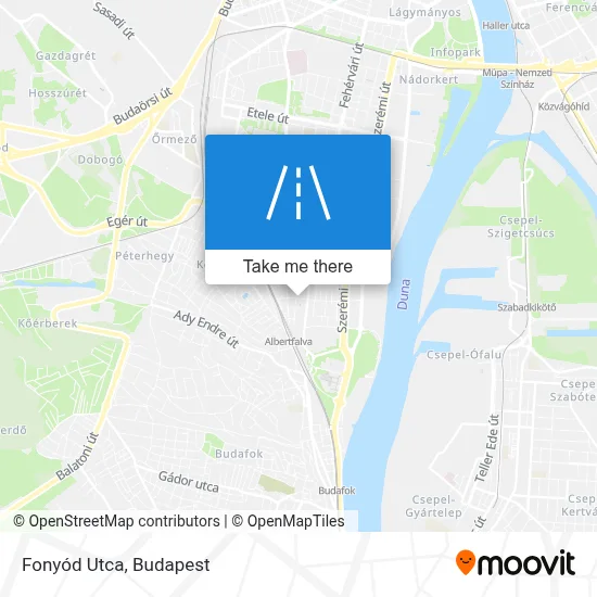 Fonyód Utca map