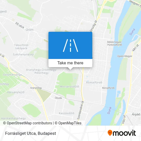 Forrásliget Utca map