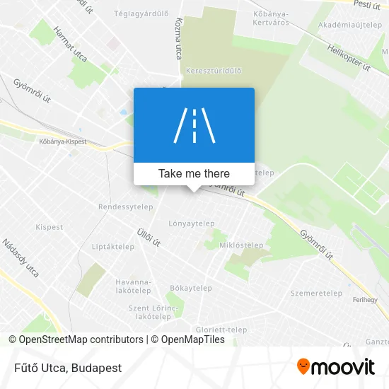 Fűtő Utca map