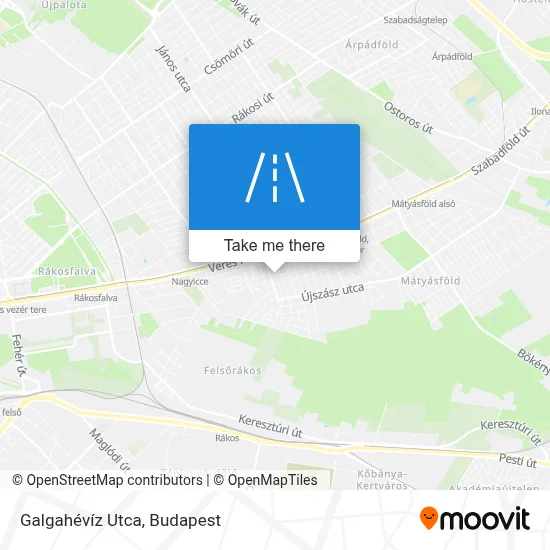 Galgahévíz Utca map