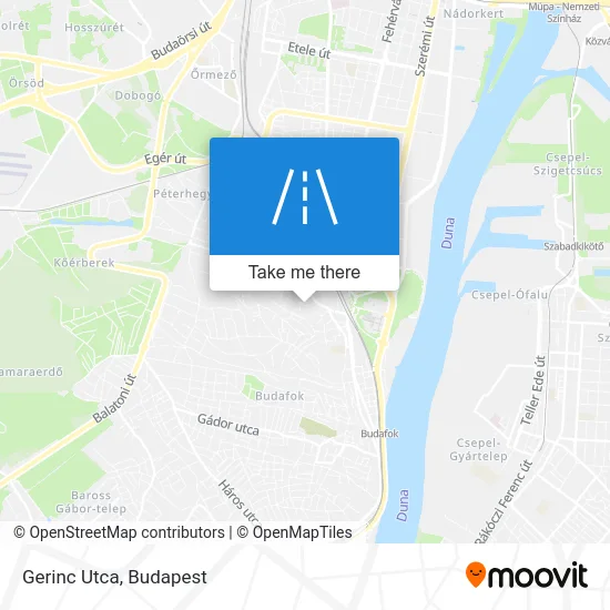 Gerinc Utca map