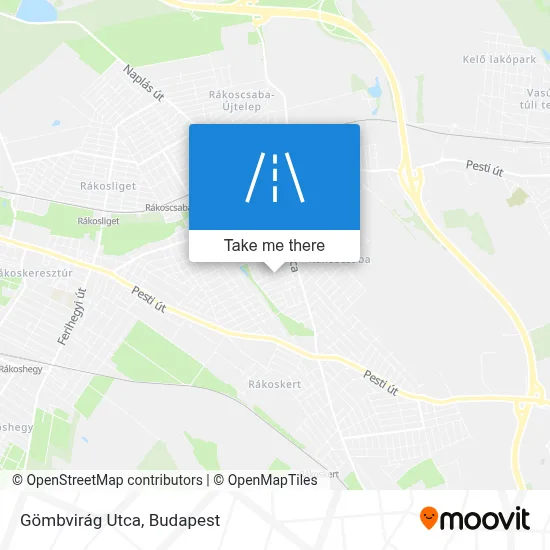 Gömbvirág Utca map