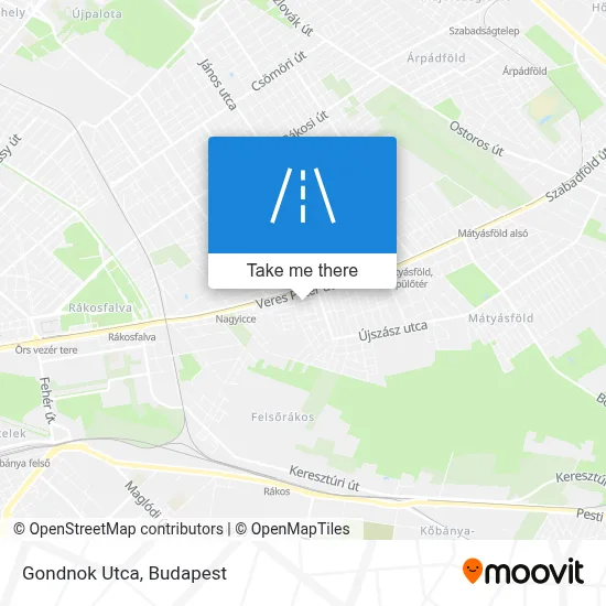 Gondnok Utca map