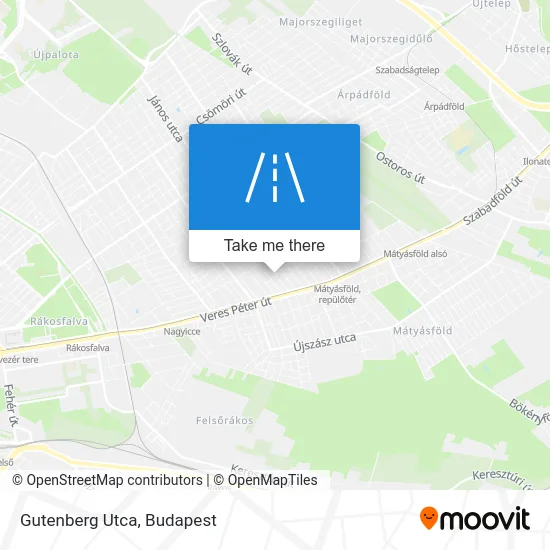 Gutenberg Utca map