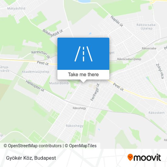 Gyökér Köz map