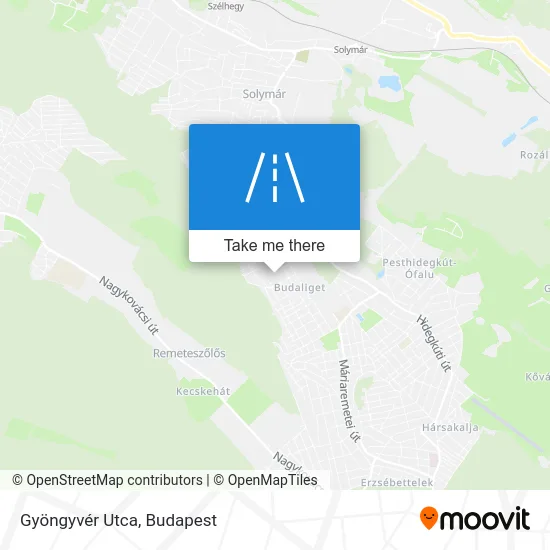 Gyöngyvér Utca map