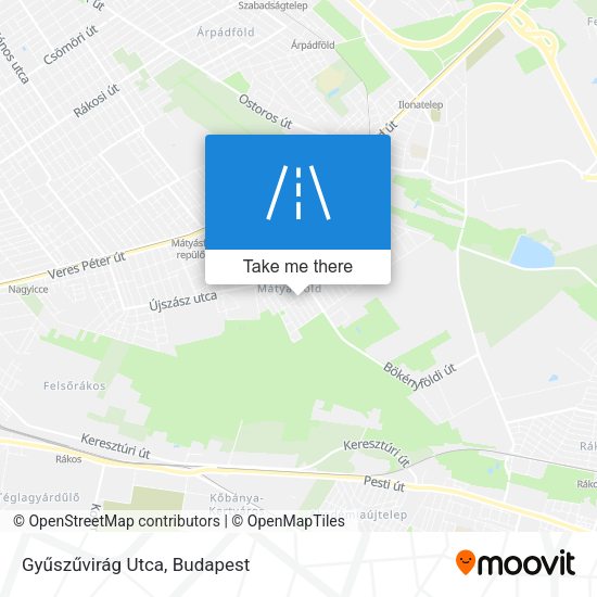 Gyűszűvirág Utca map