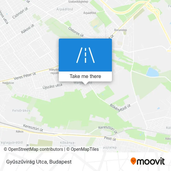 Gyűszűvirág Utca map