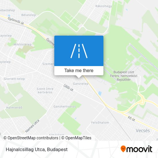 Hajnalcsillag Utca map