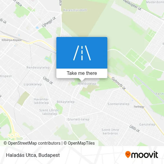 Haladás Utca map