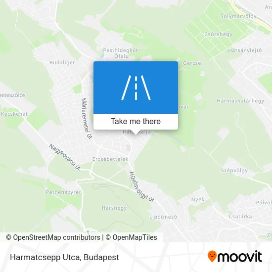 Harmatcsepp Utca map
