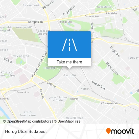Horog Utca map