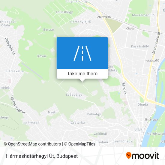 Hármashatárhegyi Út map
