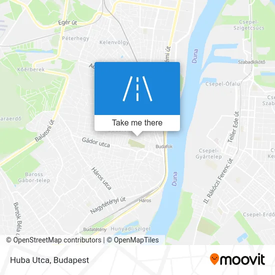 Huba Utca map