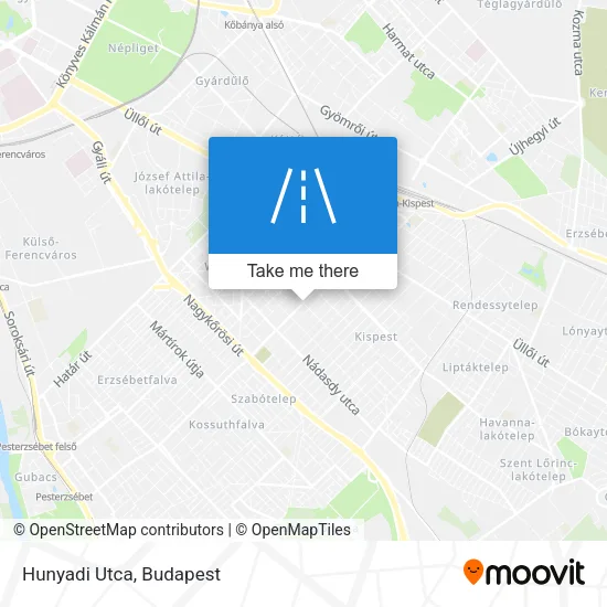 Hunyadi Utca map