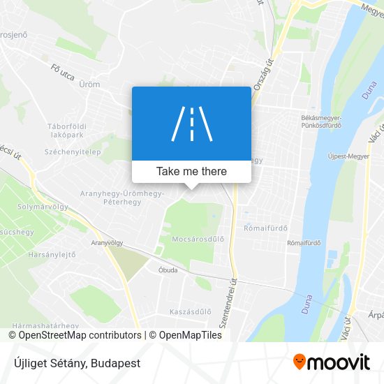 Újliget Sétány map