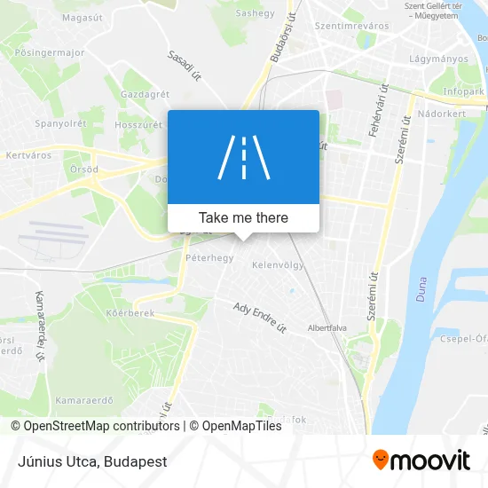 Június Utca map