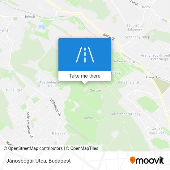 Jánosbogár Utca map