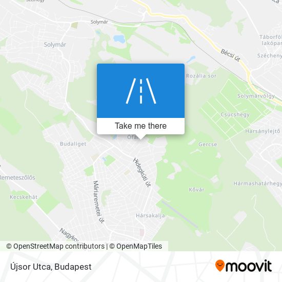 Újsor Utca map