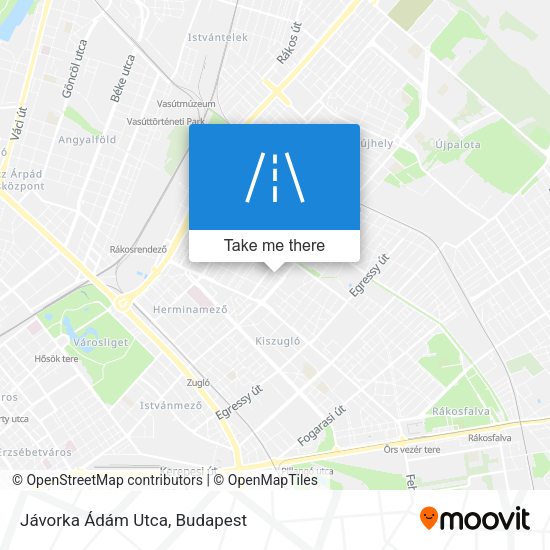 Jávorka Ádám Utca map