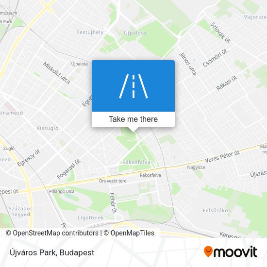 Újváros Park map