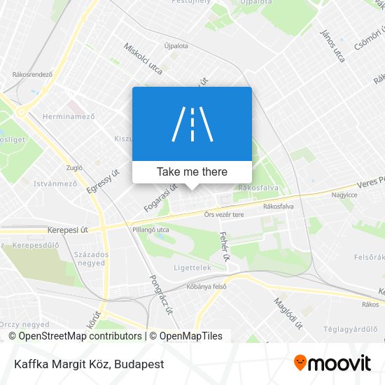 Kaffka Margit Köz map