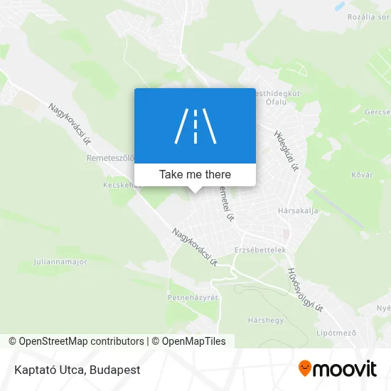 Kaptató Utca map