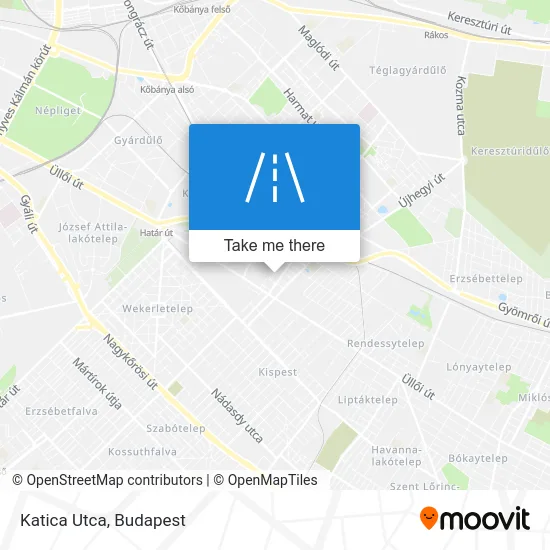 Katica Utca map