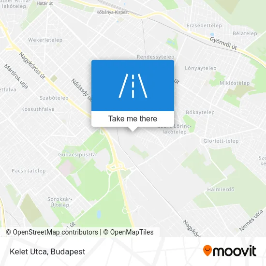 Kelet Utca map