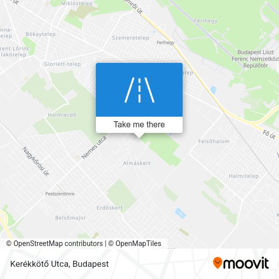 Kerékkötő Utca map