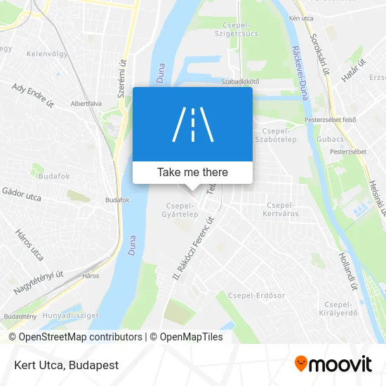 Kert Utca map