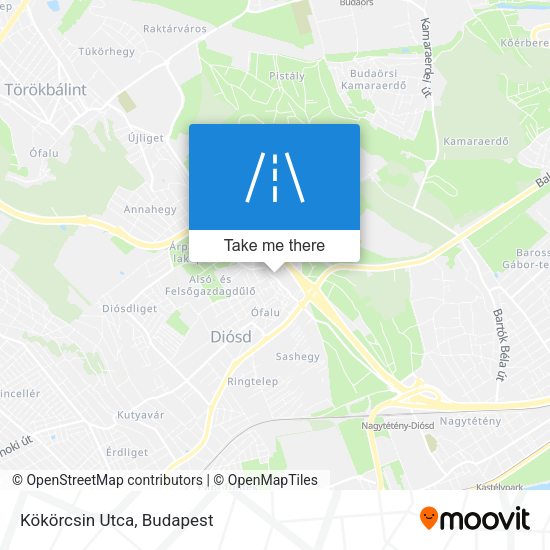 Kökörcsin Utca map