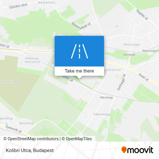 Kolibri Utca map