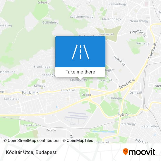 Kőoltár Utca map