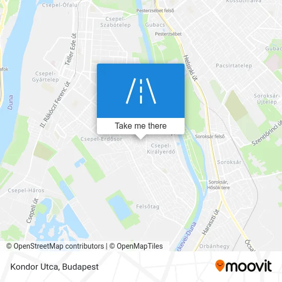 Kondor Utca map