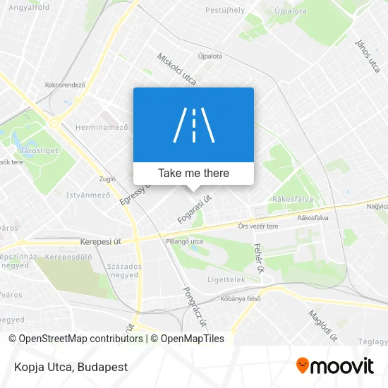 Kopja Utca map