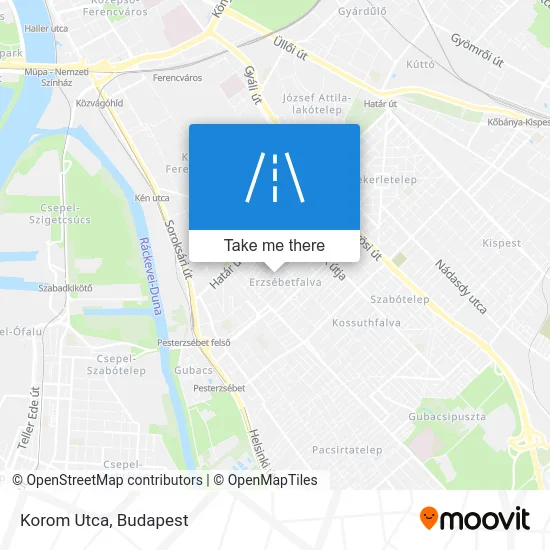 Korom Utca map