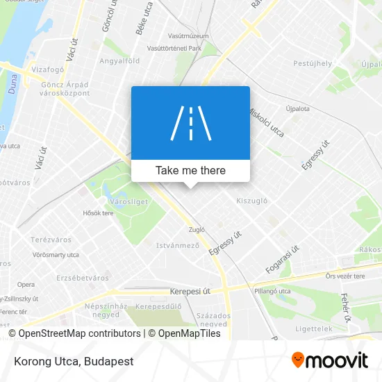 Korong Utca map
