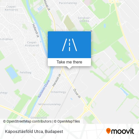 Káposztásföld Utca map