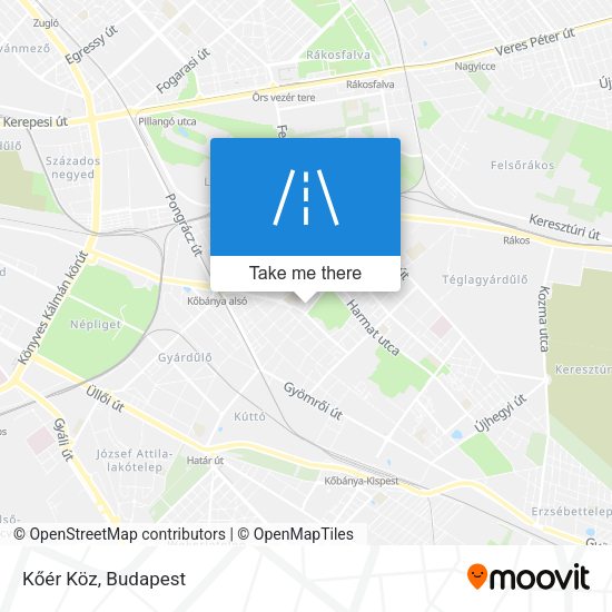 Kőér Köz map