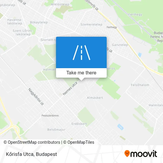 Kőrisfa Utca map
