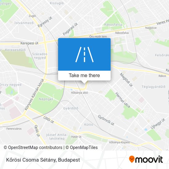 Kőrösi Csoma Sétány map