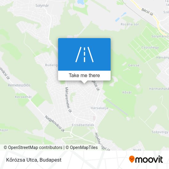 Kőrózsa Utca map