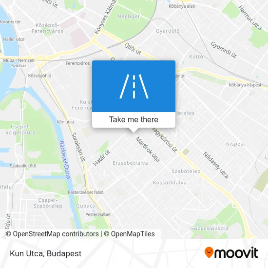 Kun Utca map
