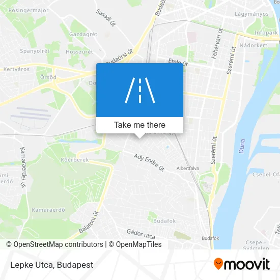 Lepke Utca map